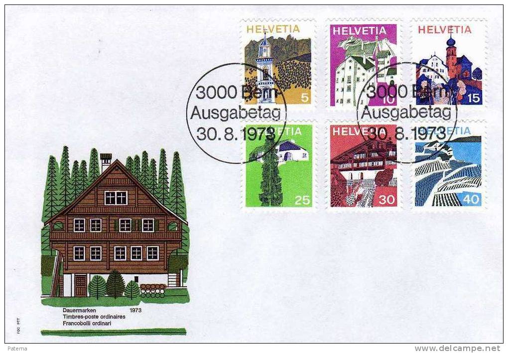 Carta, AUSGABETAG, ( Suiza) 1973, Cover, Letter - Briefe U. Dokumente