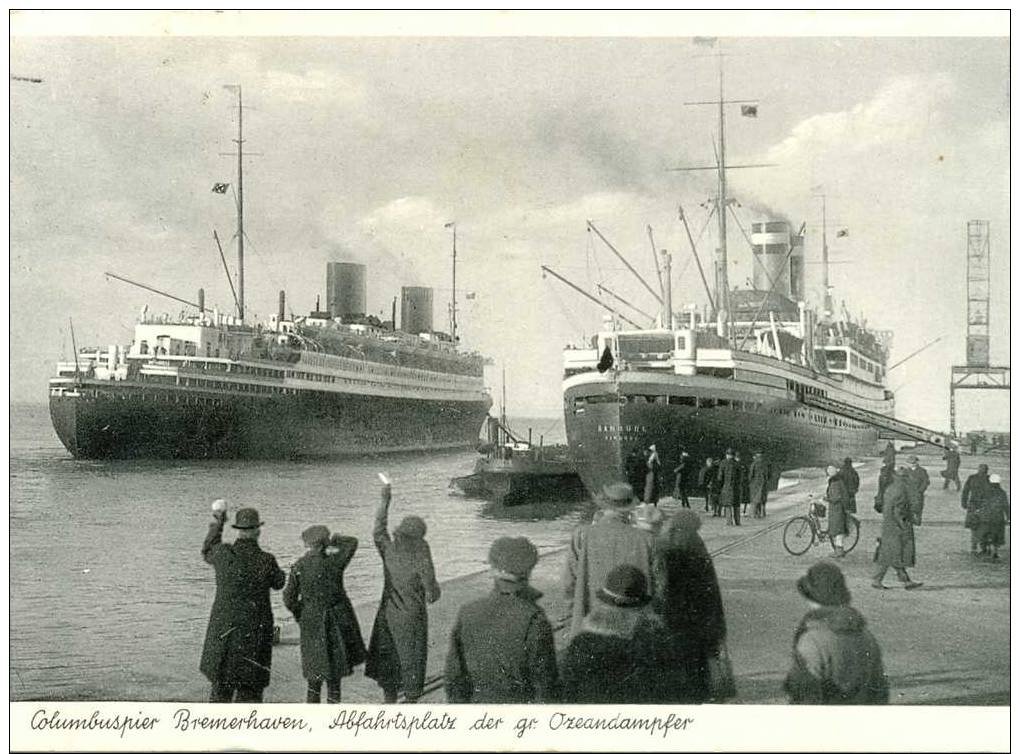 Columbuspier  Bremerhaven,Abfarhrtsplatz Der Gr. Ozeandampfer    (4472) - Bremerhaven