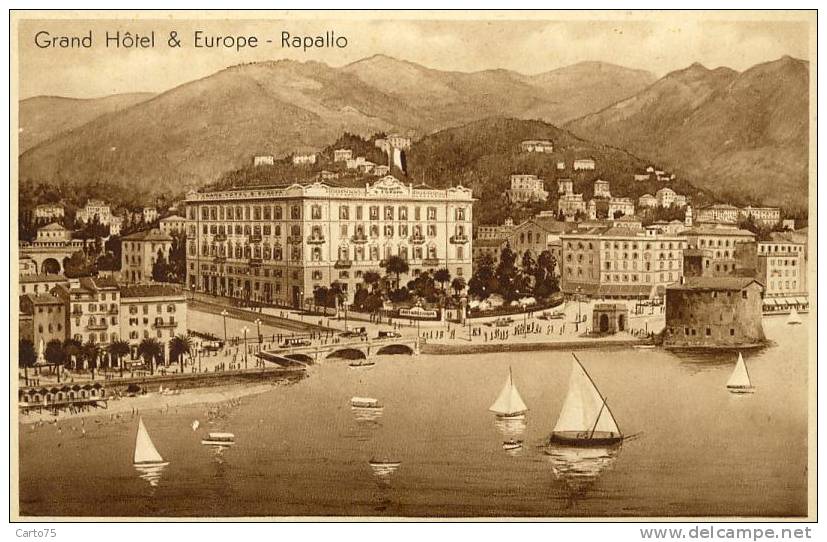 Italie - Rapallo - Panorama Illustration - Genova