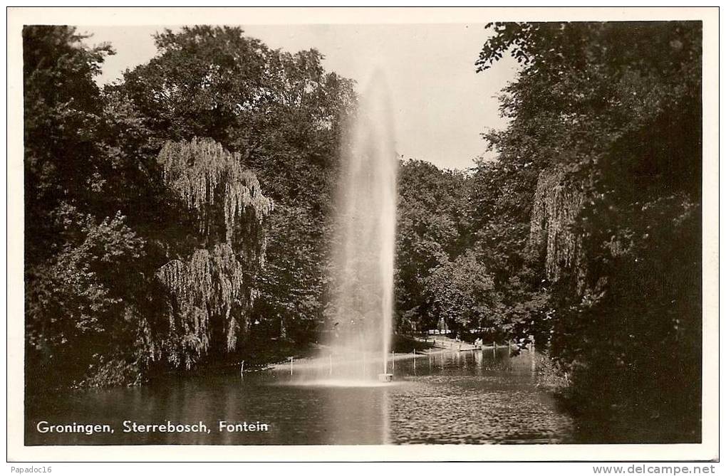 NL - Gr - Groningen, Sterrebosch, Fontein - Foto-Karte Ed. DEN N° 123 (gebruikt / Circulée 1947) - Groningen