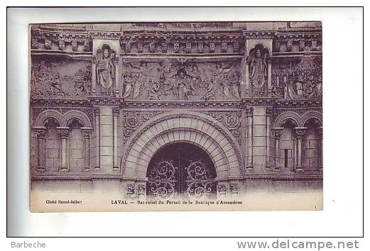 53.- LAVAL .- Bas-Relief Du Portail De La Basilique D' Avesnière    53/ - Laval