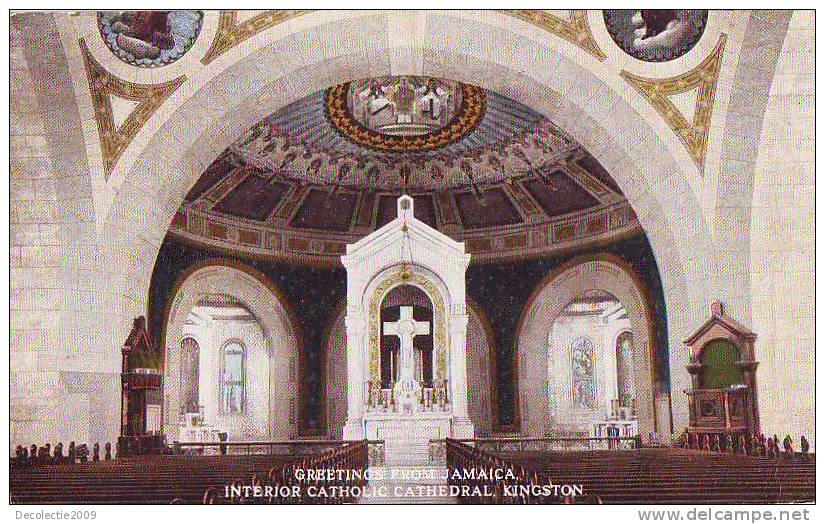 Z644 Jamaica Interior Catholic Cathedral Kingstone Circulated 1910 - Andere & Zonder Classificatie