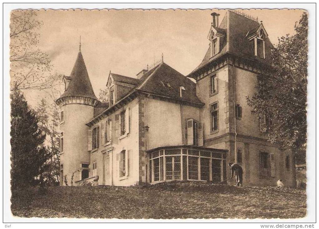 Chateau De CAUMONT, Près YTRAC ( Arpajon-sur-Cère, Cantal) ; Animée D'un Jardinier; Ed Delprat , Aurillac;années 40; TB - Arpajon Sur Cere