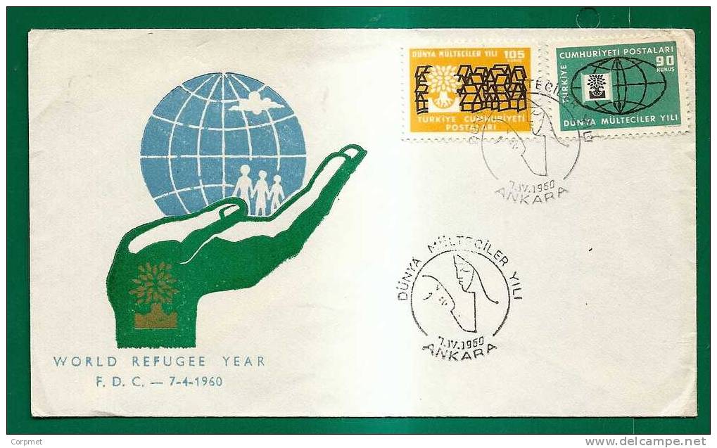 WORLD REFUGEE YEAR - TURKEY 1960 FDC - Réfugiés