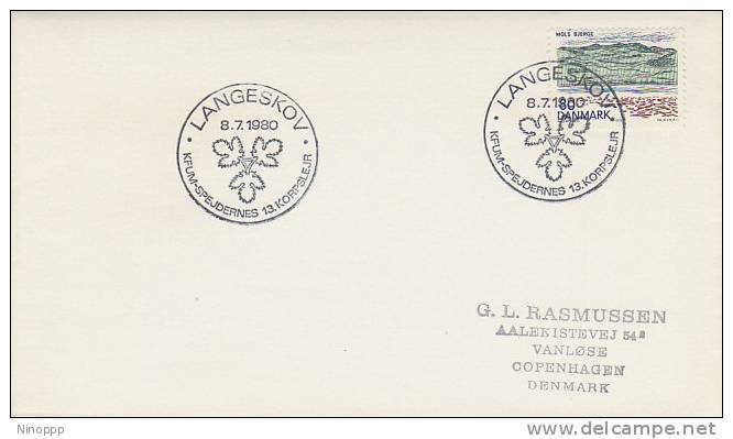 Denmark-1980 50th Anniversary Guide Scouts ,Langeskov Special Cancellation - Other & Unclassified