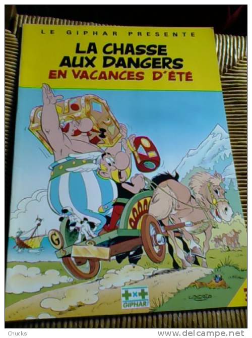 Asterix La Chasse Aux Dangers En Vacances D’été N° 3 BD Publicitaire Giphar - Astérix