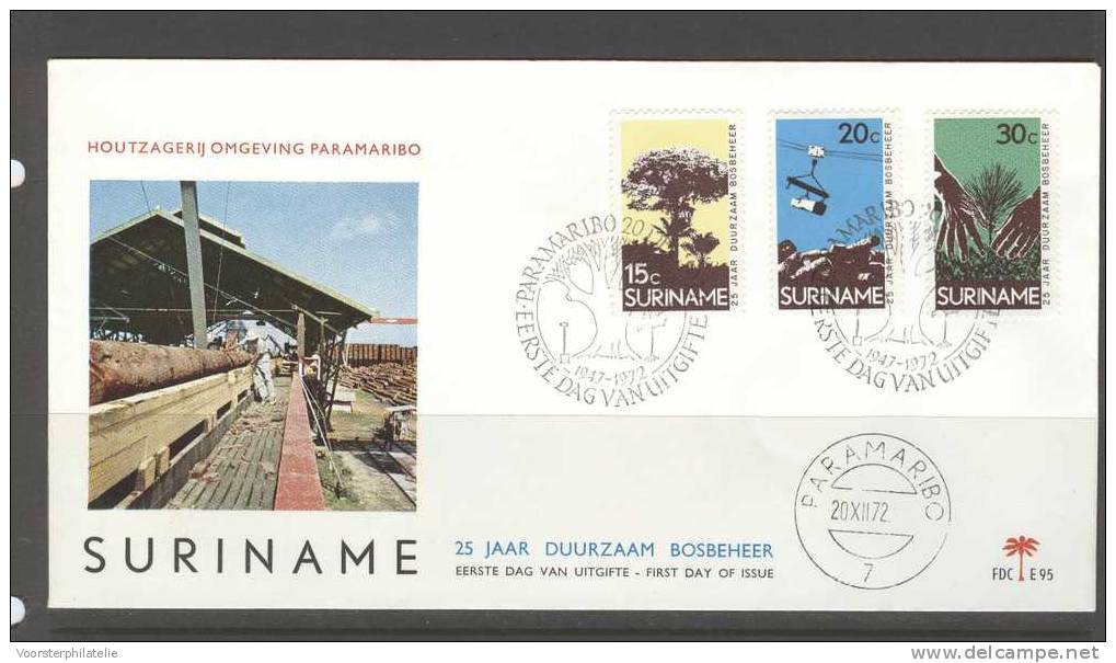 SURINAME 1972 FDC E95 BLANCO VERY FINE - Suriname ... - 1975