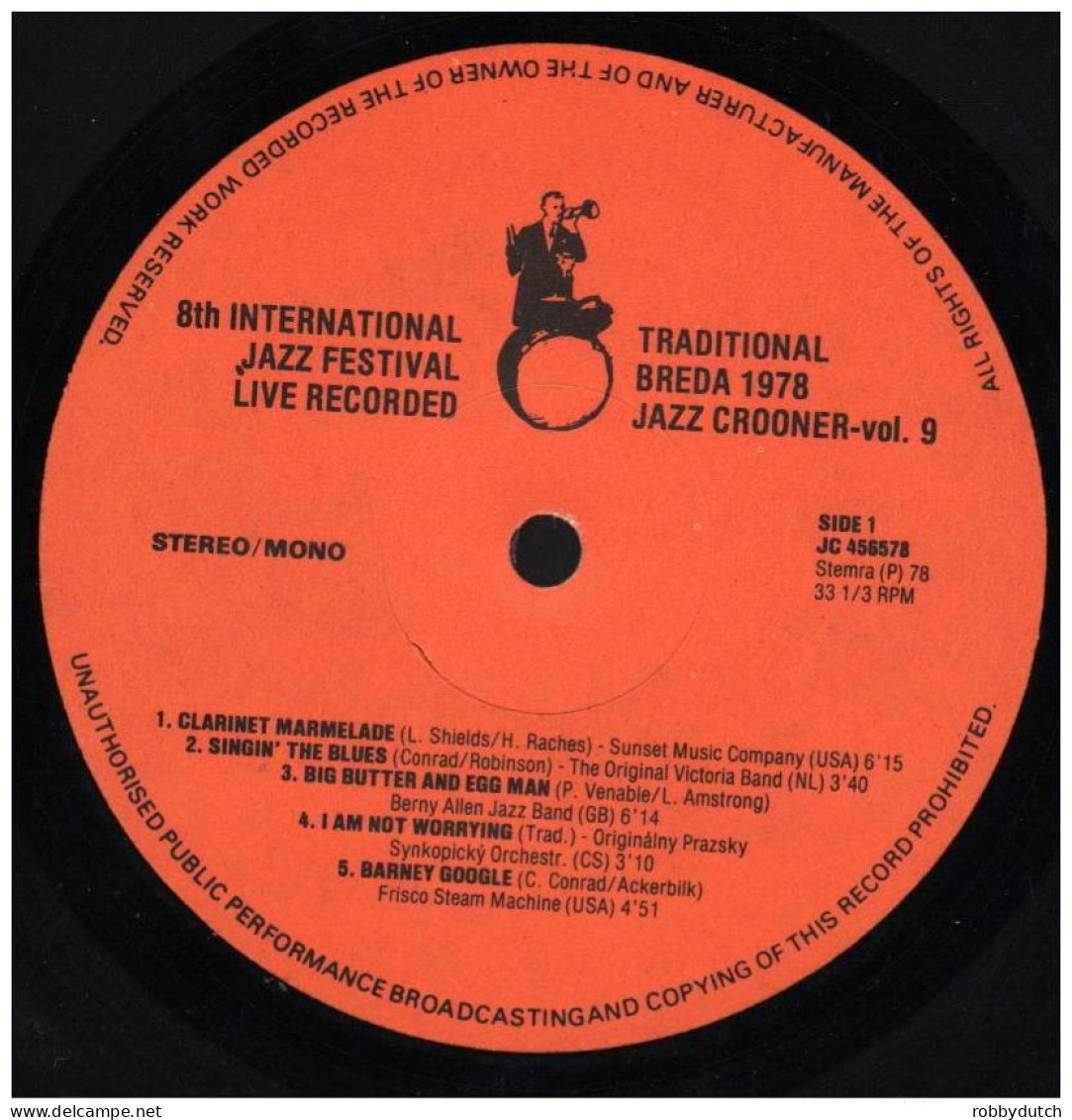 * LP *  8th INTERNATIONAL TRADITIONAL JAZZ FESTIVAL BREDA 1978 (Jazz Crooner 9) - Jazz