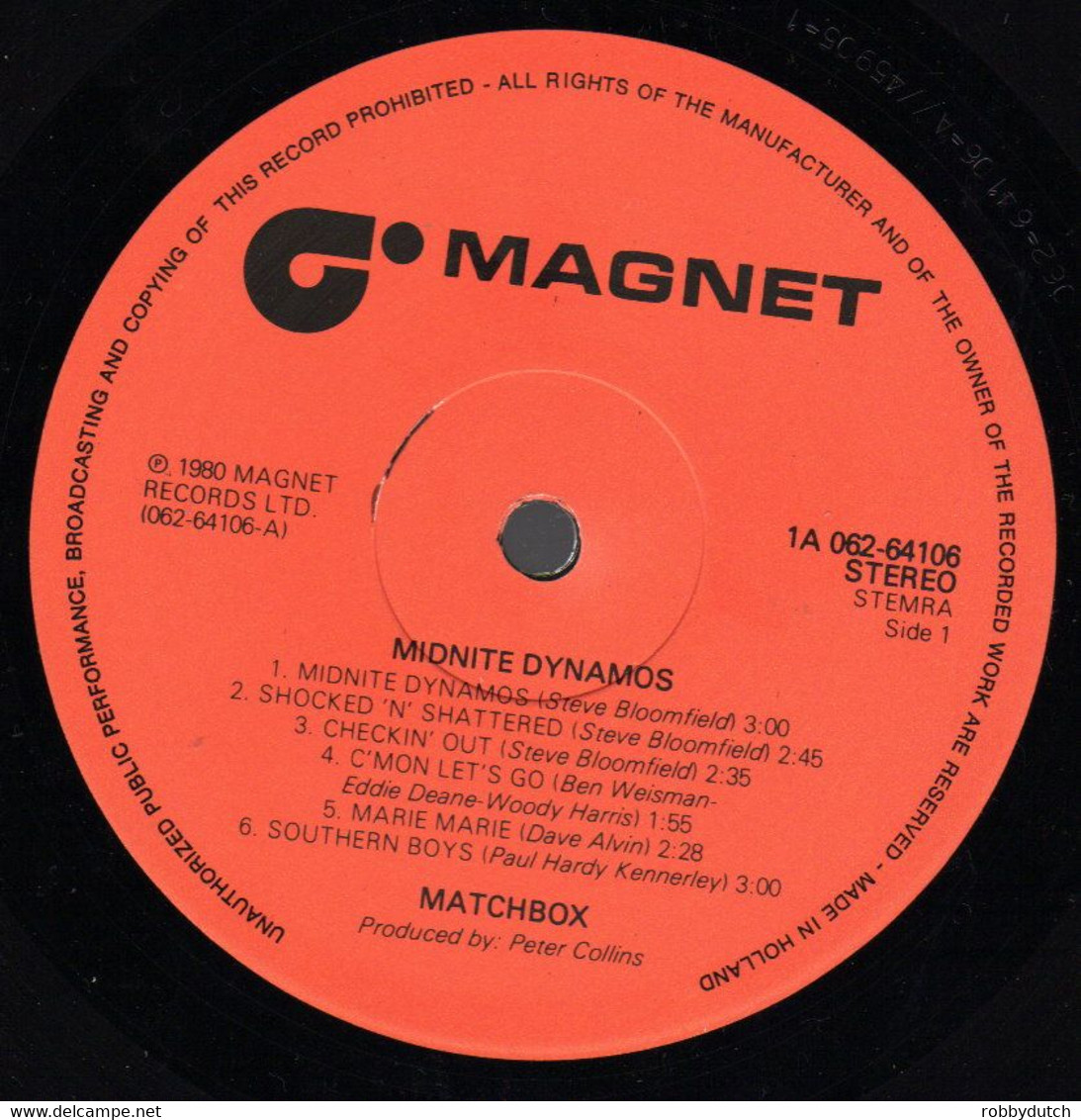 * LP *   MATCHBOX - MIDNITE DYNAMOS (Holland 1980) - Rock