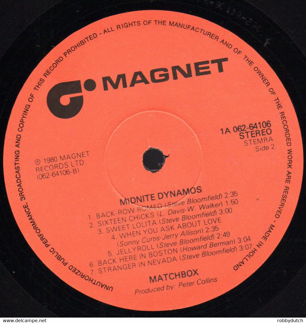 * LP *   MATCHBOX - MIDNITE DYNAMOS (Holland 1980) - Rock