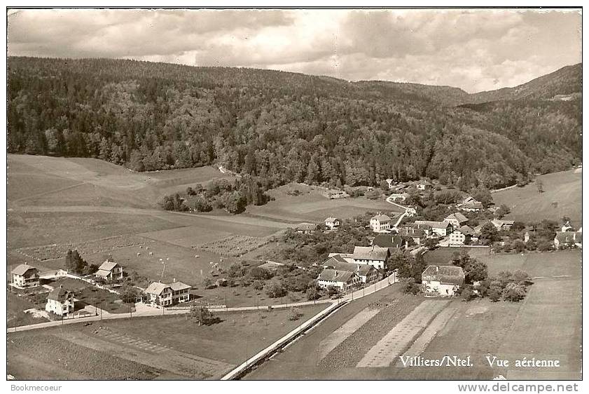 SUISSE    VILLIERS/Ntel.  VUE AERIENNE            N°C 1729 - Villiers