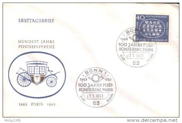 Germany - Mi-Nr 398 FDC (r566)- - 1961-1970