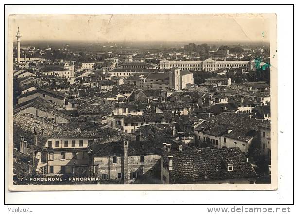 Friuli Venezia Giulia PORDENONE Panorama 1941 Fotografica- Formato Piccolo - - Pordenone