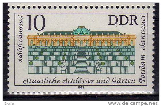 Sanssouci Kurzes H In Schlösser DDR 2826 I ** 50€ Mit Vergleichsstück - Errors & Oddities