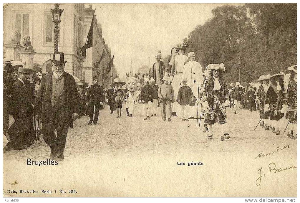 Cp Belgique BRUXELLES Les Géants - Fiestas, Celebraciones