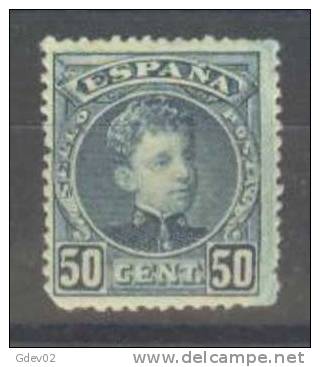 ES252-L3374.España.Spain. Spagne.Alfonso Xlll.CADETE 1901/5 .(Ed 252*) Con Charnela.EXCELENTE. - Unused Stamps