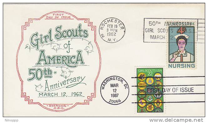 USA-1962 Girl Scout Of America 50th Anniversary Souvenir Cover - Other & Unclassified