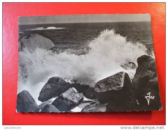 CPSM-(29-FINISTERE)-ILE DE BATZ-EFFETS DE VAGUES SUR LES ROCHERS - Ile-de-Batz