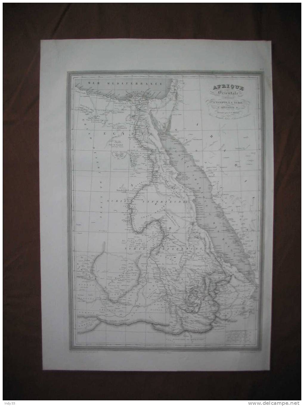 - AFRIQUE ORIENTALE .... CARTE GRAVEE EN 1837 SOUS LA DIRECTION DE C.V. MONIN - Mapas Geográficas