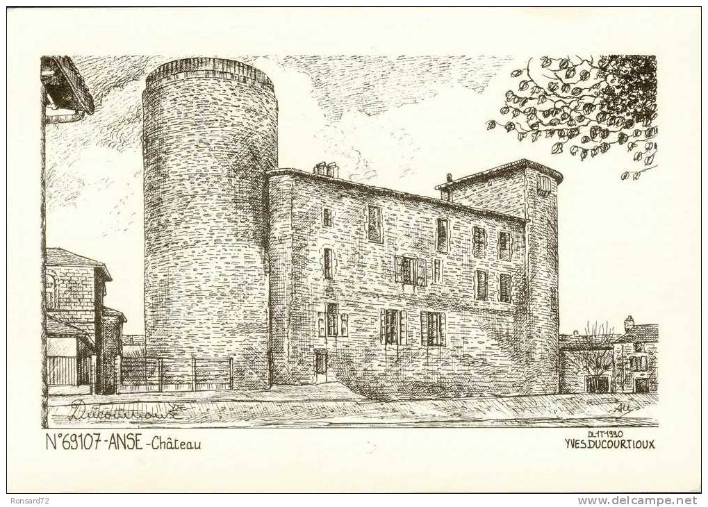 69 ANSE - Château  - Illustration Yves Ducourtioux - Anse