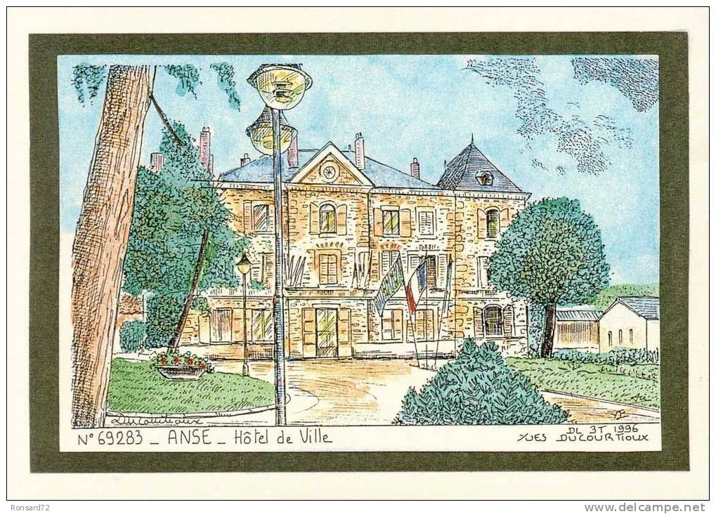 69 ANSE - Hôtel De Ville  - Illustration Yves Ducourtioux - Anse