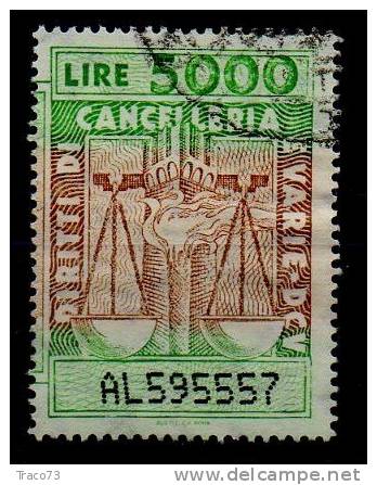 1980 - DIRITTI DI CANCELLERIA - Lire 5.000 - Fiscaux