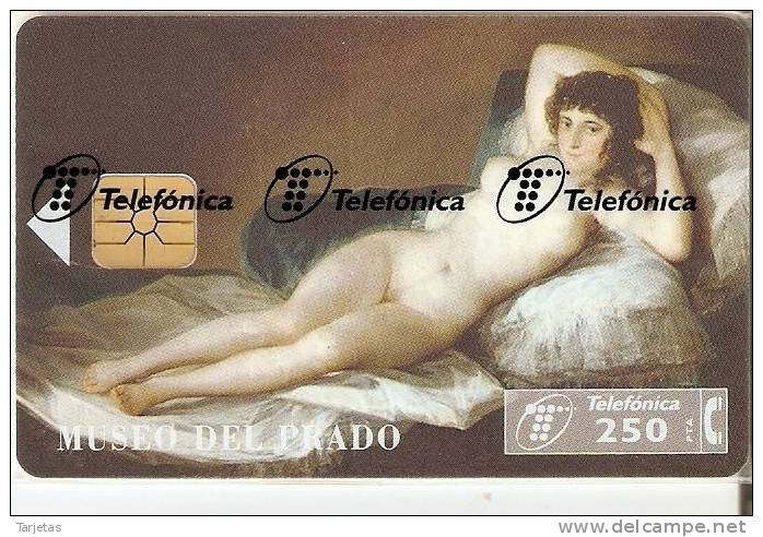 TARJETA DE ESPAÑA DE LA MAJA DESNUDA DE TIRADA 9100  NUEVA-MINT  (PINTURA-PAINTING - Painting