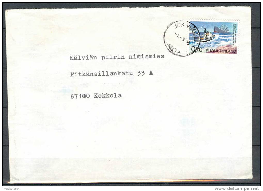 Finland Deluxe JOKVUOLLE 1978 Cancel Cover To Kokkola Ships Schiffs - Lettres & Documents