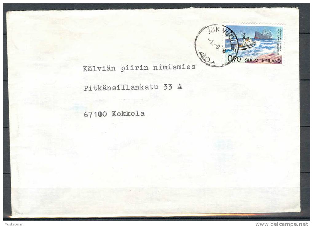 Finland Deluxe JOKVUOLLE 1978 Cancel Cover To Kokkola Ships Schiffs - Brieven En Documenten