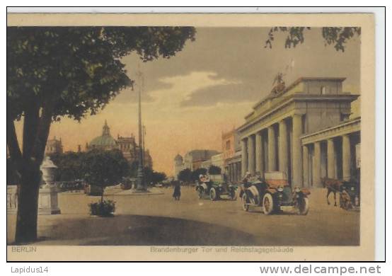 K 965 /   CPA    ALLEMAGNE - BERLIN  BRANDENBURGER TOR UND REICHSTAGSGEBAUDE - Brandenburger Door