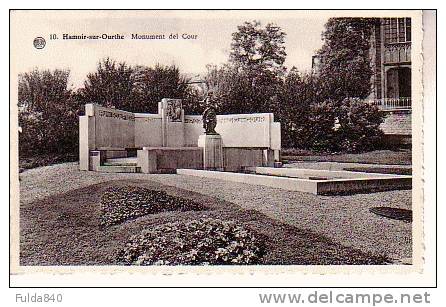 CPA.    HAMOIR-SUR-OURTHE.     Monumenbt Del Cour. - Hamoir