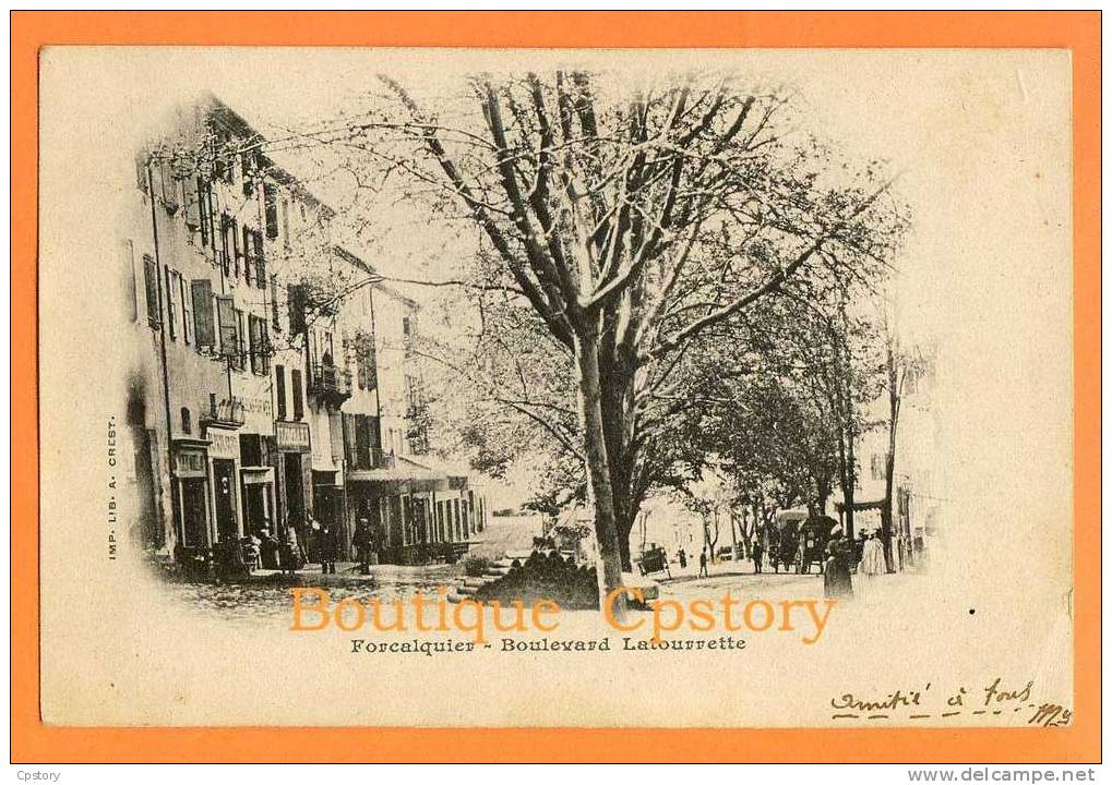 04 - FORCALQUIER - Boulevard Latourrette - Carte 1900 - Forcalquier