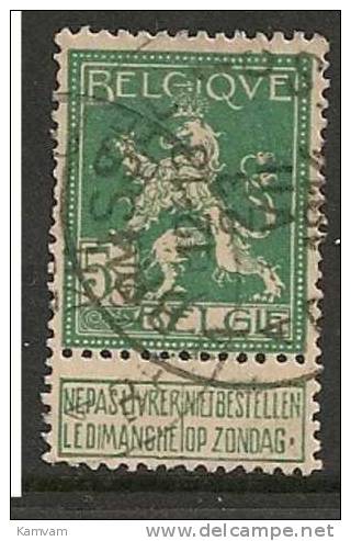 BELGIE BELGIQUE 110 Cote 0.20 € BRUSSEL BRUXELLES - 1912 Pellens