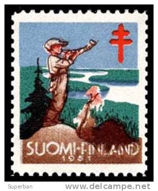 SUOMI - FINLAND : BLOC De 4 VIGNETTES : ANTI - TUBERCULOSE - 1961 (c-606) - Erinnofilia