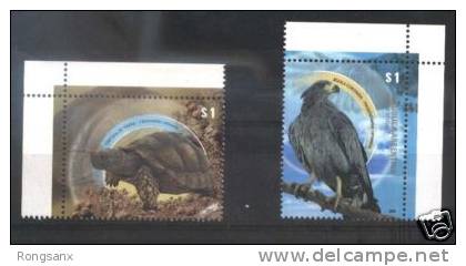 2009 ARGENTINA FAUNA IN DANGER,BIRDS,TURTLE,2V STAMP - Unused Stamps