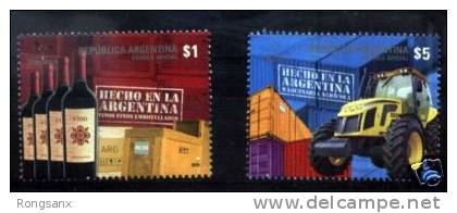 2009 ARGENTINA EXPORTATION,VINE,TRACTOR 2V - Unused Stamps