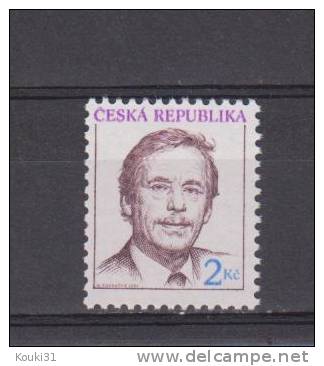 République Tchèque YT 3 ** : Président Vaclav Havel - Unused Stamps