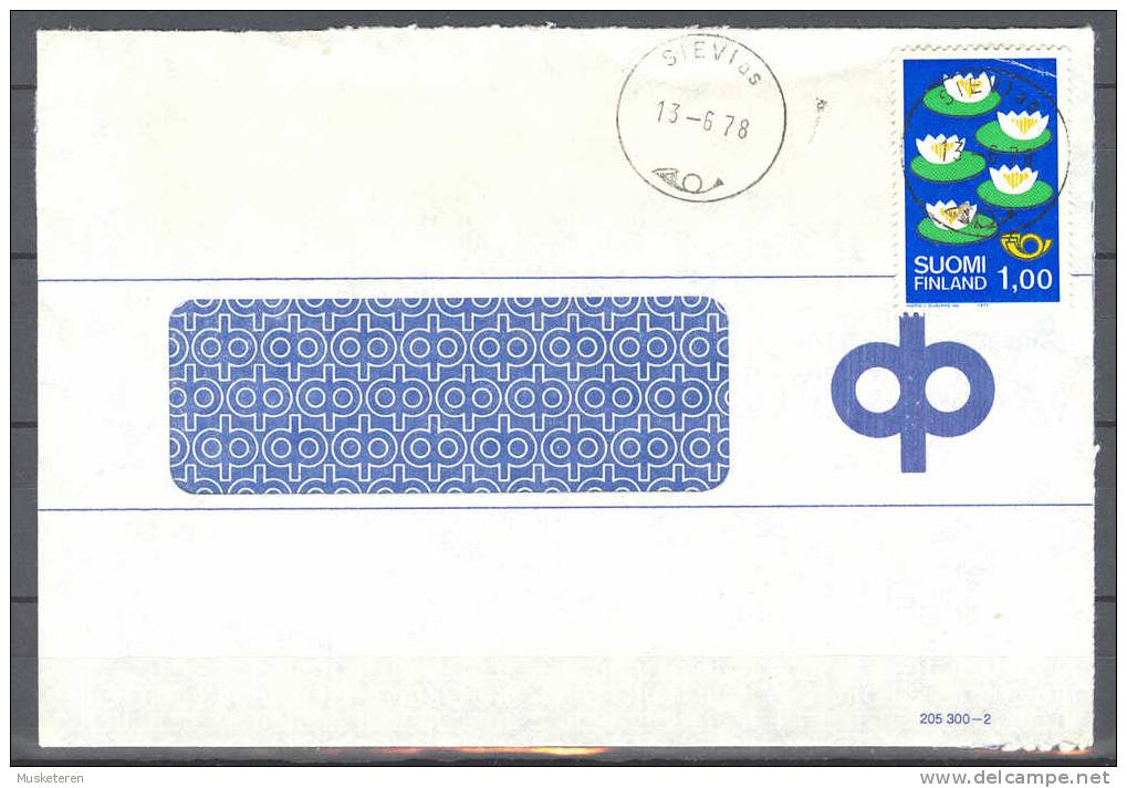 Finland Deluxe SIEVIas Cancel 1978 Cover Common Nordic Issue 1 Mk. - Cartas & Documentos