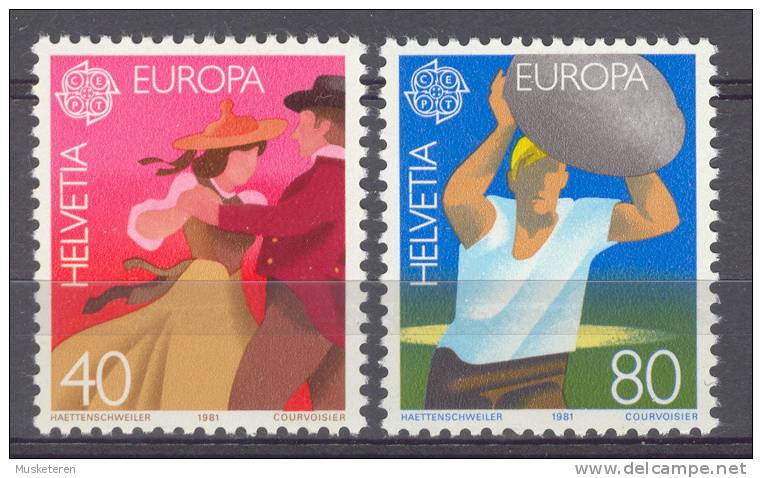 Switzerland 1981 Mi. 1197-98 Europe CEPT Folklore MNH - Unused Stamps