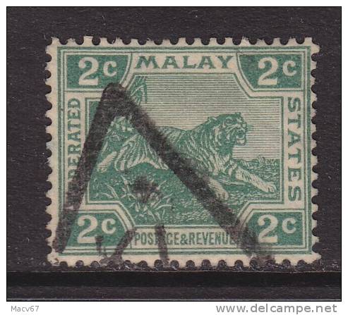 Malaya 40  (o)  Wmk 3 Multi CA  1906-22 Issue - Federated Malay States