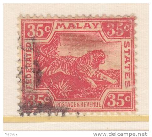 Malaya 48  (o)  Wmk 3 Multi CA  1906-22 Issue - Federated Malay States
