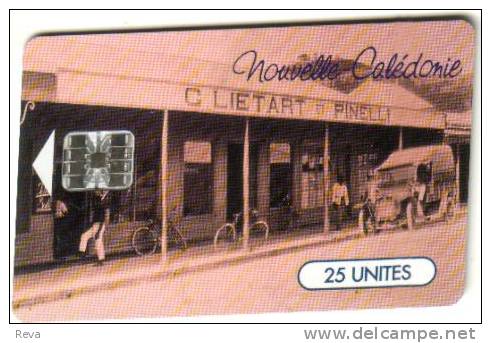 NEW CALEDONIA 25 U  COMMERCIAL STREET  BICYCLE CAR TRANSPORT CHIP NCL-048  READ DESCRIPTION !!!!!! - New Caledonia