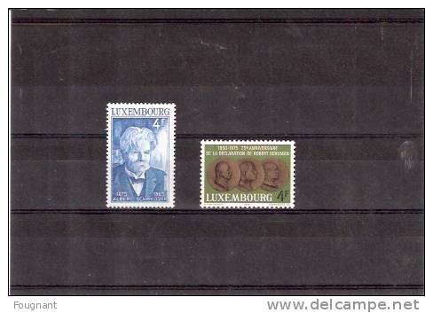 LUXEMBOURG:1975: Série 858+859 NSC.:Schweitzer + Robert Schuman. - Unused Stamps