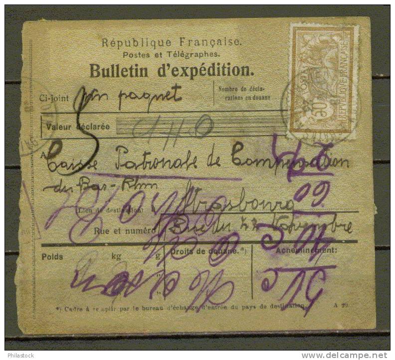 FRANCE N° 120 X 5 + 140 + Paire Fiscaux S/bulletin D'expédition - Lettres & Documents