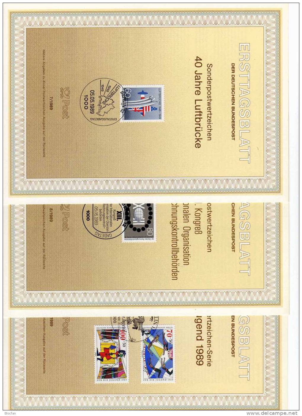 Sammlung ETB 1986 Bis 1990 Komplett Berlin 750-879 SST 335€ First Day Document From Germany - Andere & Zonder Classificatie