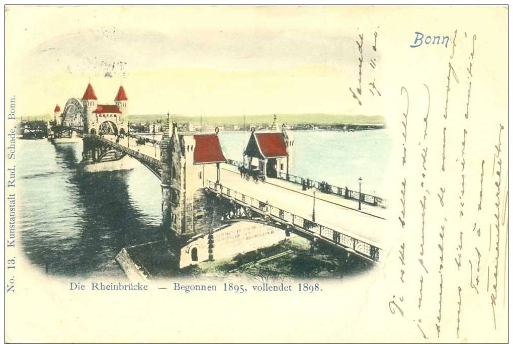 Bonn  Die Rheinbrucke  Begonnen 1895,vollendet 1898     (4573) - Bonn