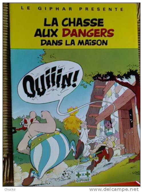 Asterix La Chasse Aux Dangers Dans La Maison N° 1, BD Publicitaire Brochée Giphar - Asterix
