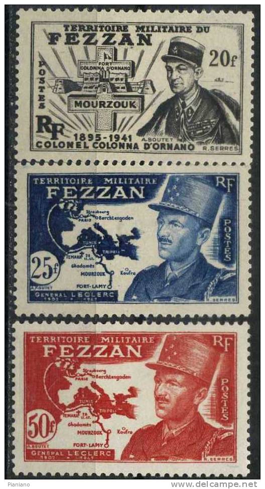 PIA - OCC. FRANCESE Del FEZZAN - 1949 : Territorio Militare - (SAS 16-26) - Neufs