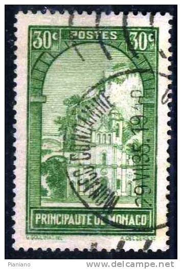PIA - MONACO - 1933-37 : Ravin E Chiesa Di Santa Devota - (Yv  122) - Oblitérés