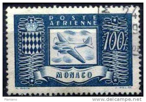 PIA - MONACO - 1946 : Aereo E Stemma - (Yv  P.A. 17) - Poste Aérienne